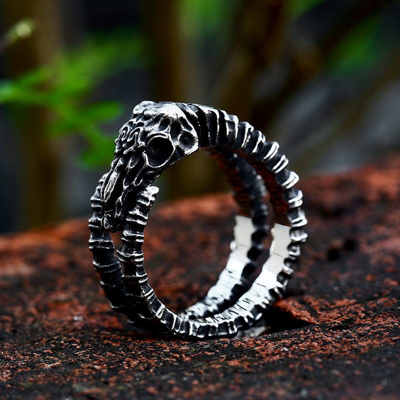 Men's Punk Sheep Skull Ring - Image 2