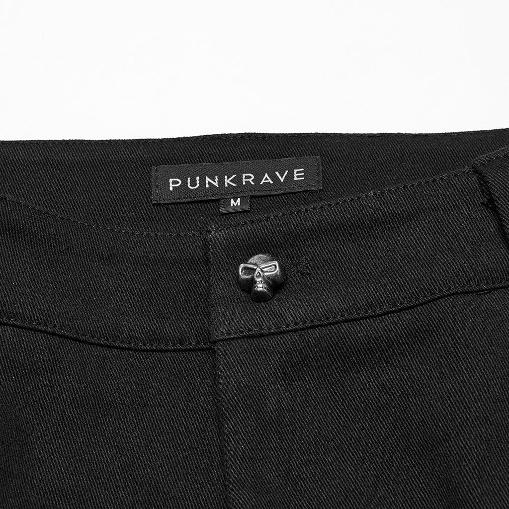 Men's Punk Skull Buckle Pants - Image 6