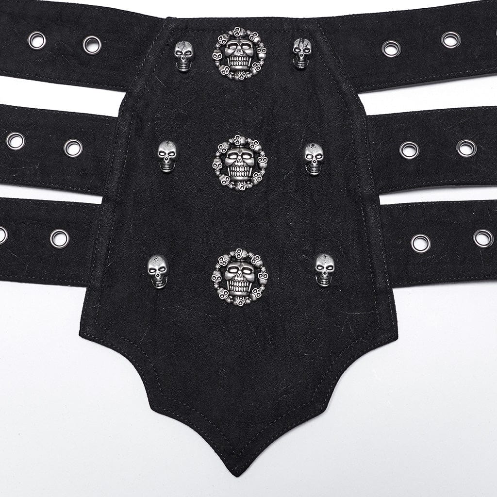 Men's Punk Skull Eyelets Buckle-up Belt - Image 6