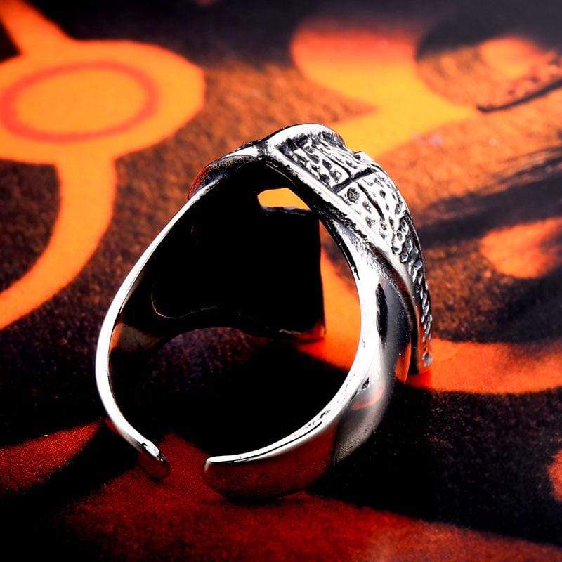 Men's Punk Skull Mask Ring - Image 5