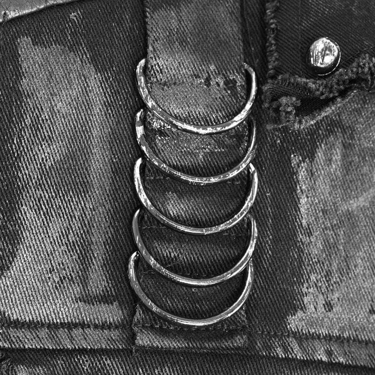 Men's Punk Skull Rivets Ripped Waistcoat - Image 8