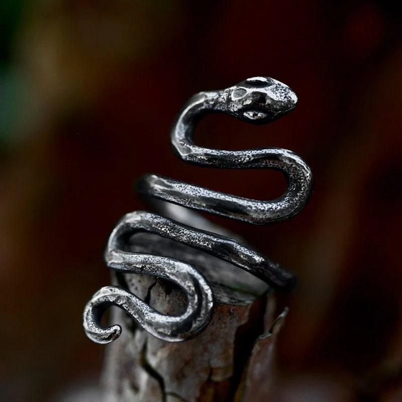 Men's Punk Snake Ring - Image 2