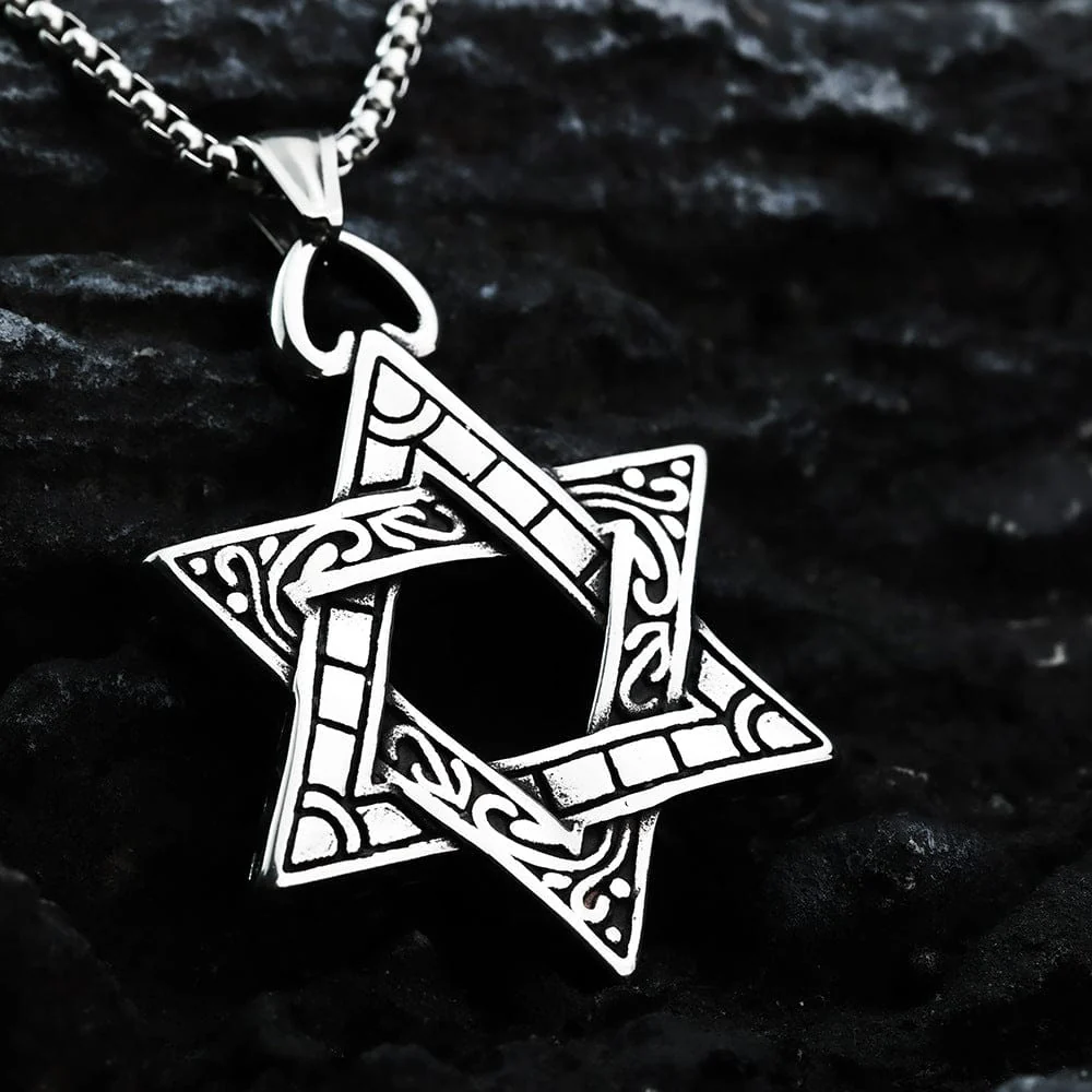 Men's Punk Star of David Necklace - Image 3