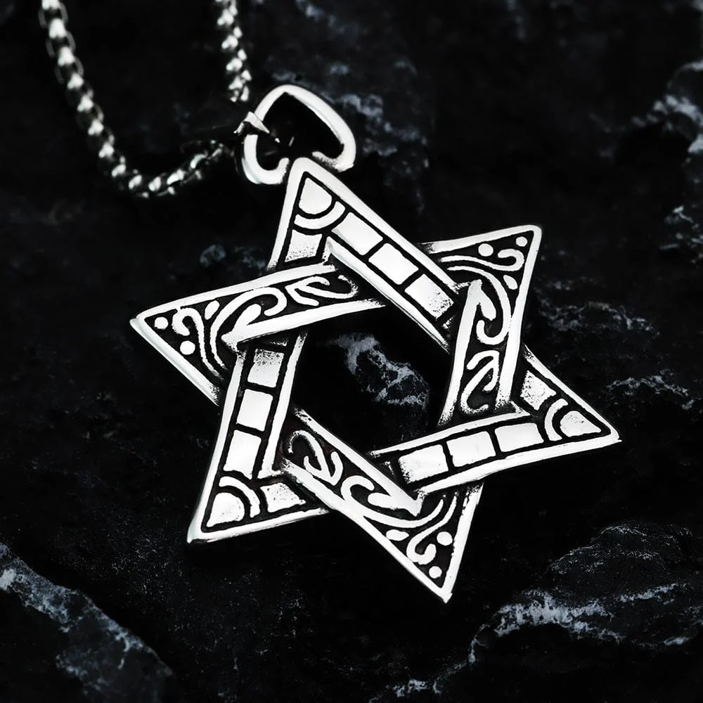 Men's Punk Star of David Necklace - Image 4