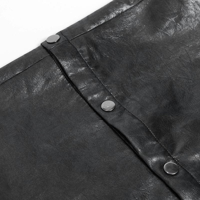 Men's Punk Strappy Big Pockets Chained Pants - Image 12