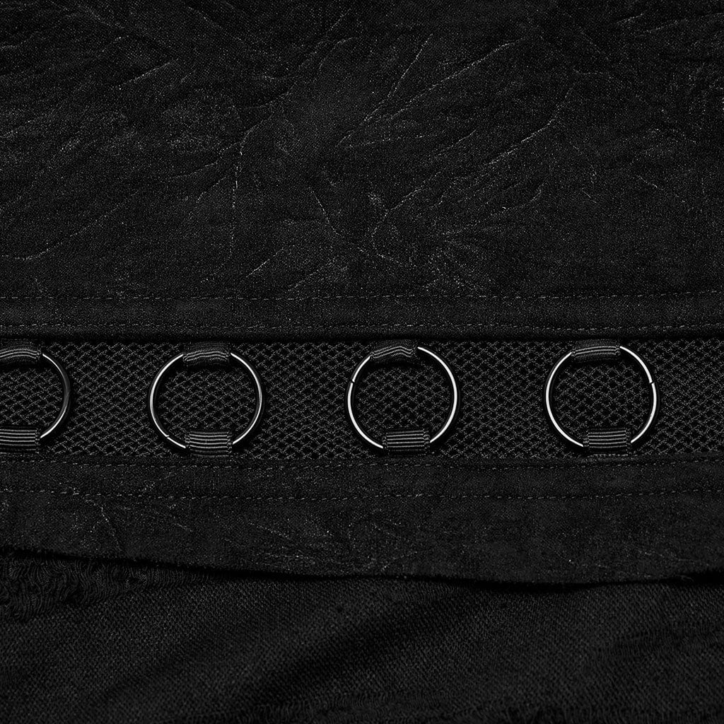 Men's Punk Strappy Eyelet Ripped Skirt - Image 6