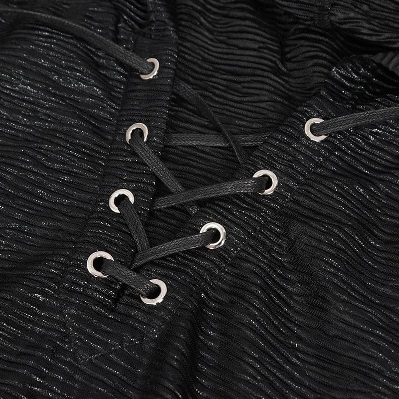 Men's Punk Strappy Mesh Splice Vest with Hood - Image 11