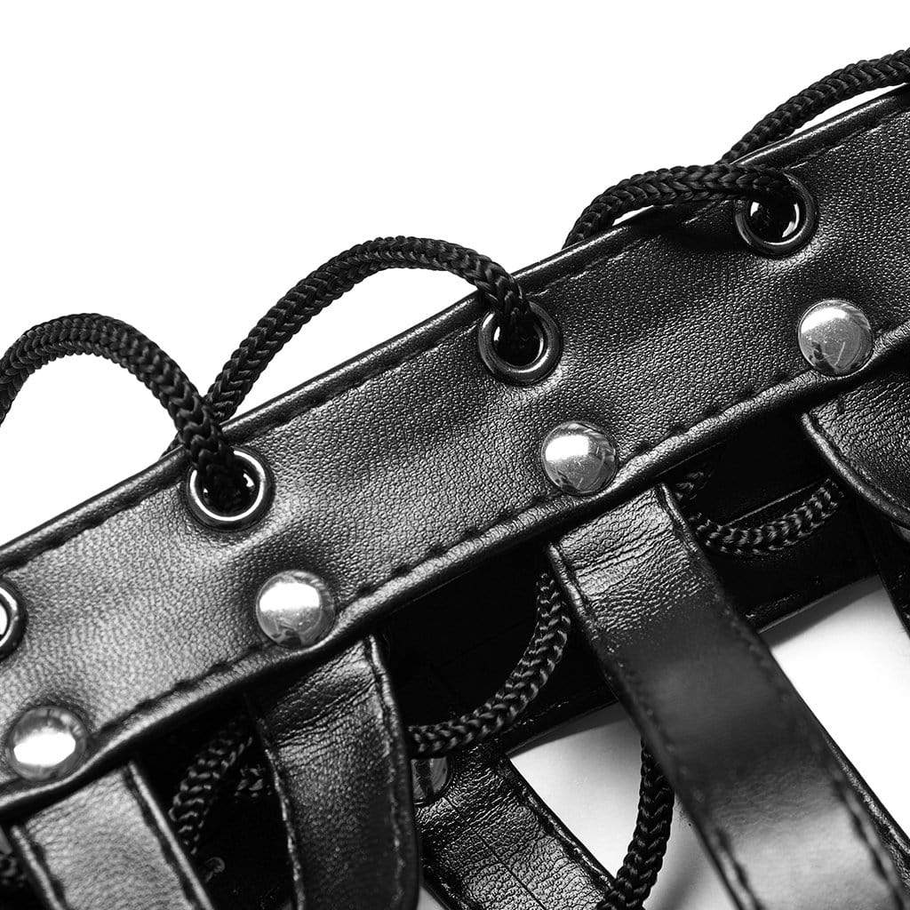 Men's Punk Strappy Rivet Cone Mask - Image 9