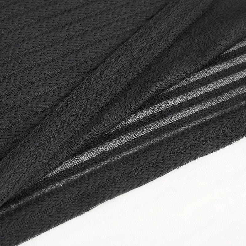 Men's Punk Striped Sheer Hoodies - Image 13