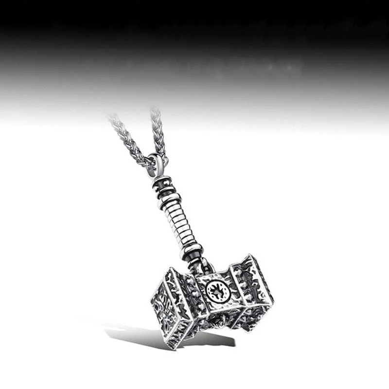 Men's Punk Thor's Hammer Necklace - Image 4