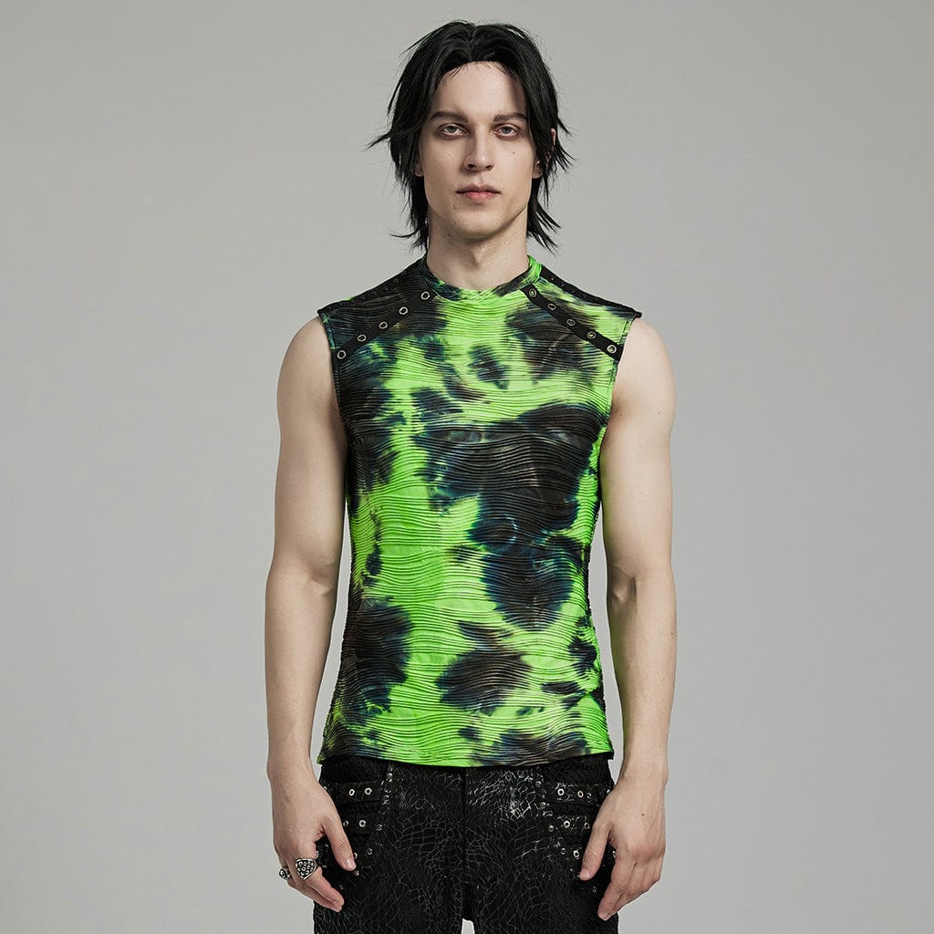 Men's Punk Tie-Dye Tank Top