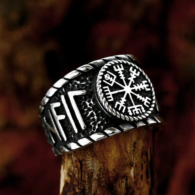 Men's Punk Viking Rune Ring - Image 2