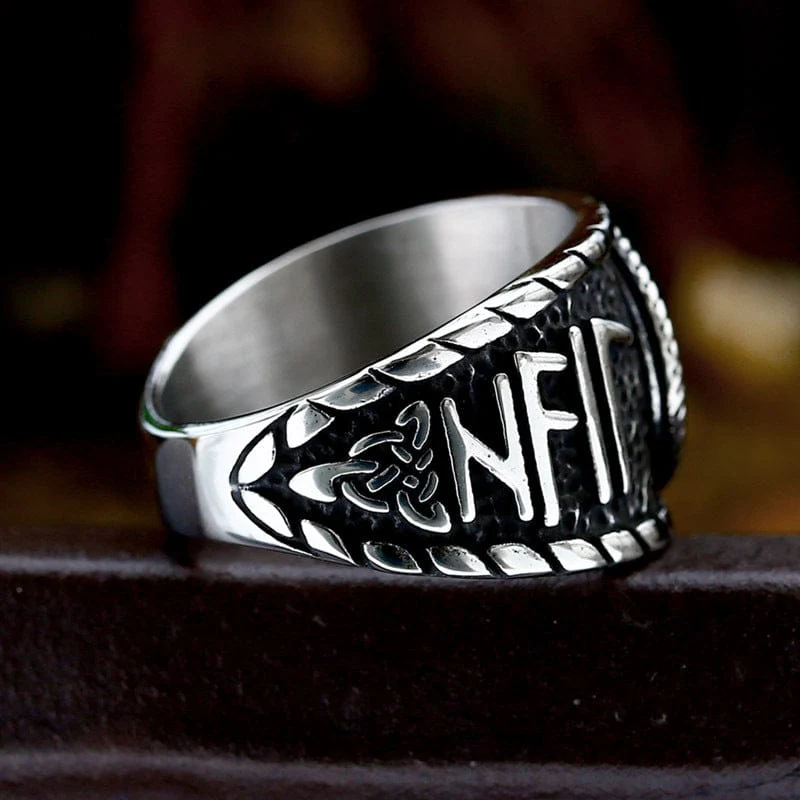 Men's Punk Viking Rune Ring - Image 4