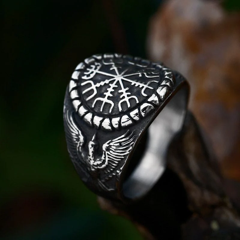 Men's Punk Viking Rune Ring - Image 4