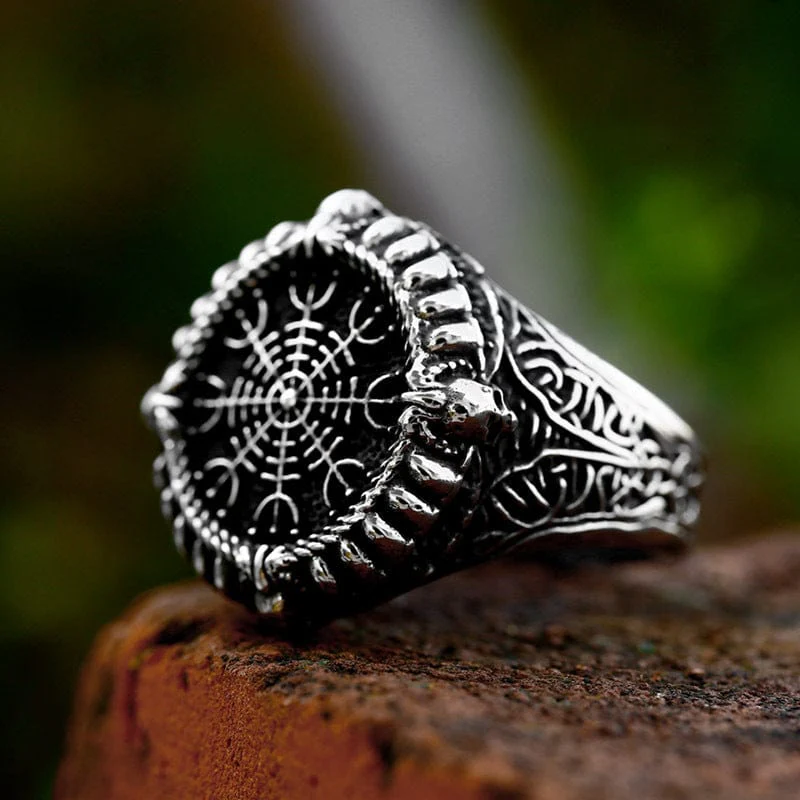 Men's Punk Viking Skull Ring - Image 4