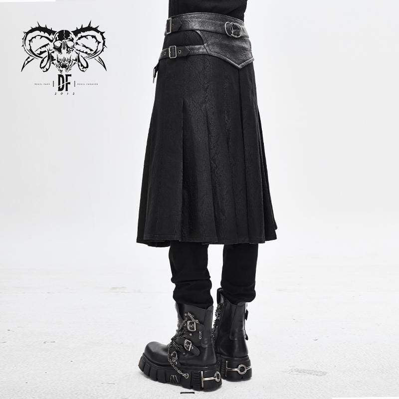 Men's Punk Vintage Cracks Ropes Belt Kilts - Image 2