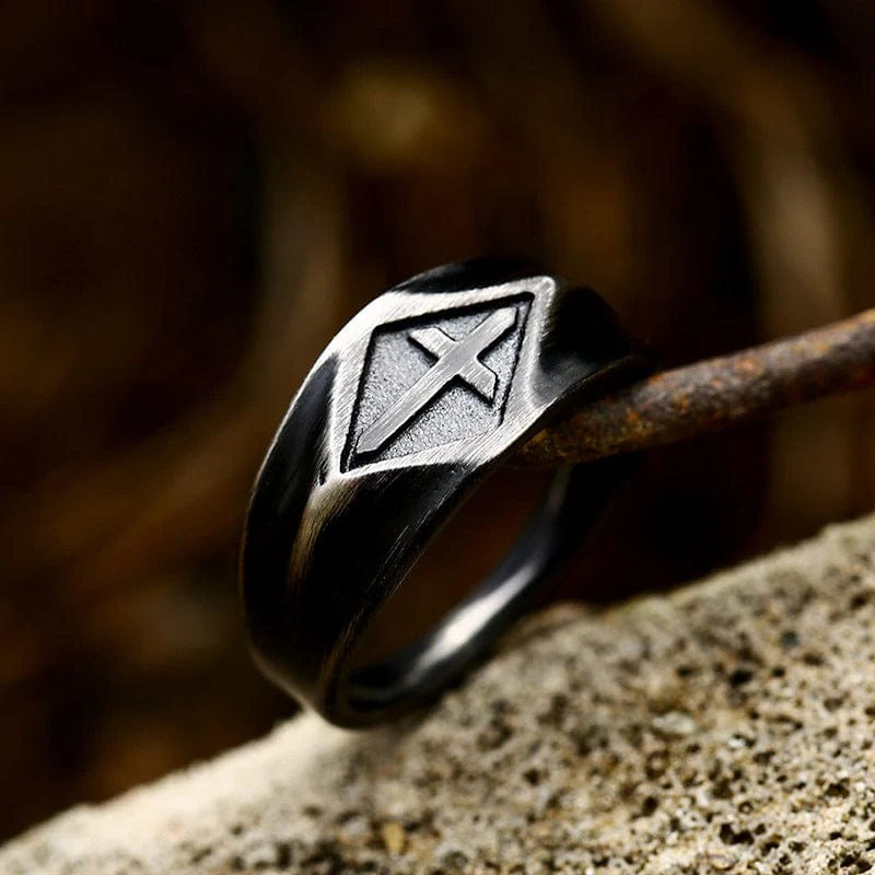 Men's Punk Vintage Cross Ring - Image 3