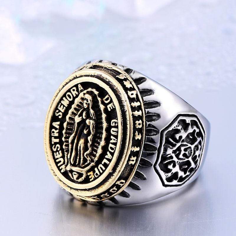 Men's Punk Virgin Mary Rings - Image 2