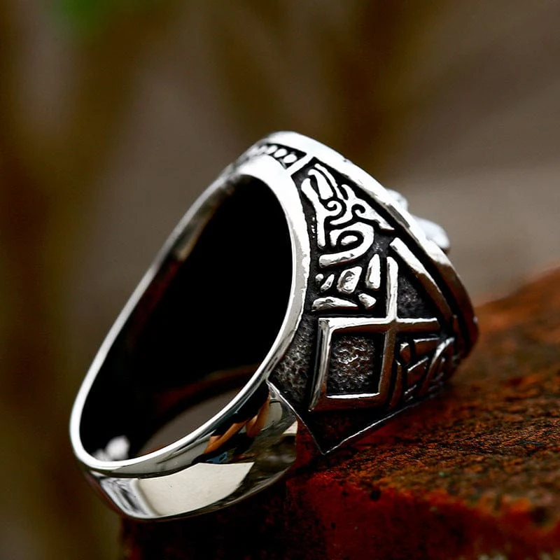 Men's Punk Wolf Totem Ring - Image 5