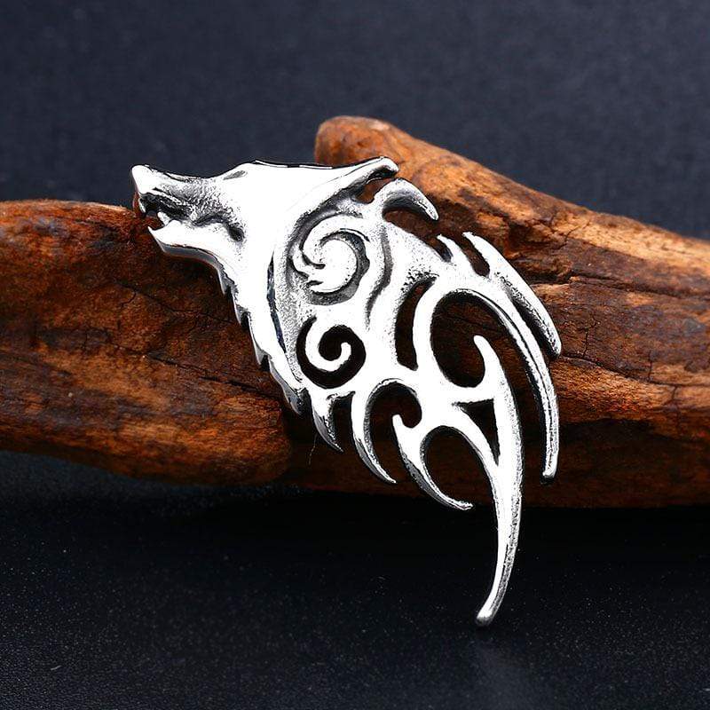 Men's Punk Wolf's Head Necklace - Image 2