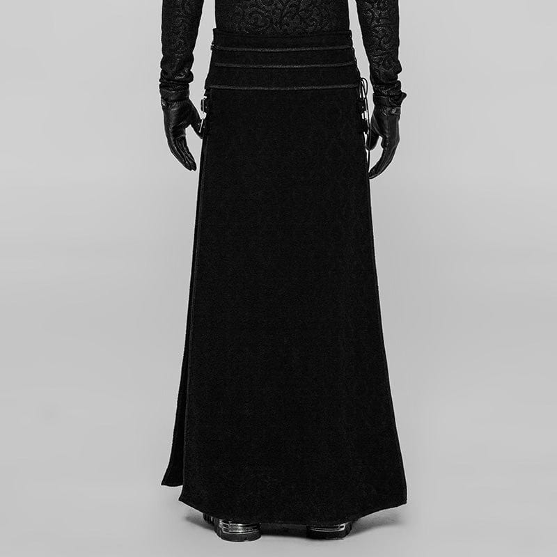 Men's Punk Side Slit Long Skirt - Image 3