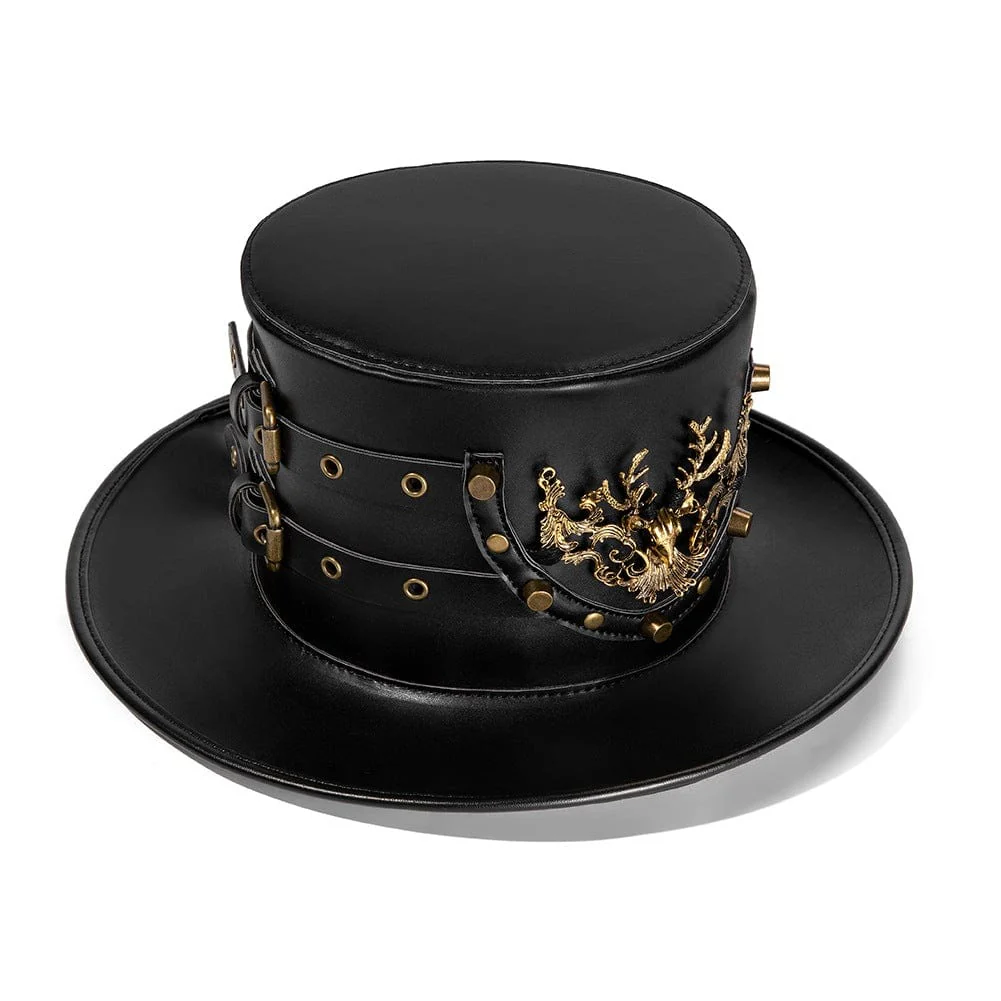Men's Steampunk Metal Elk Hat - Image 3