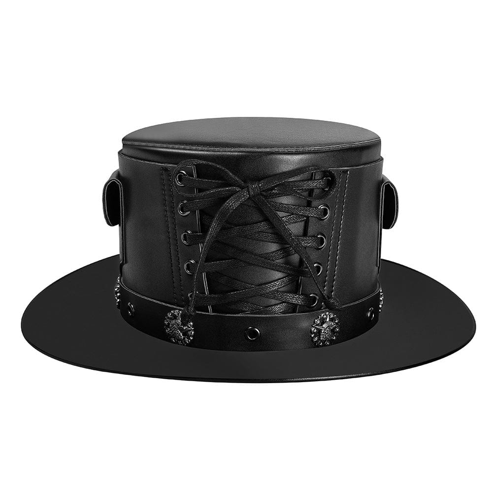 Men's Steampunk Strappy Badge Hat - Image 2