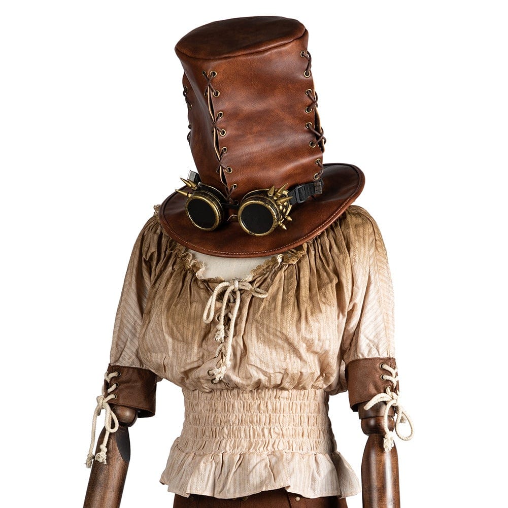 Men's Steampunk Sutural High Hat with Glasses - Image 3
