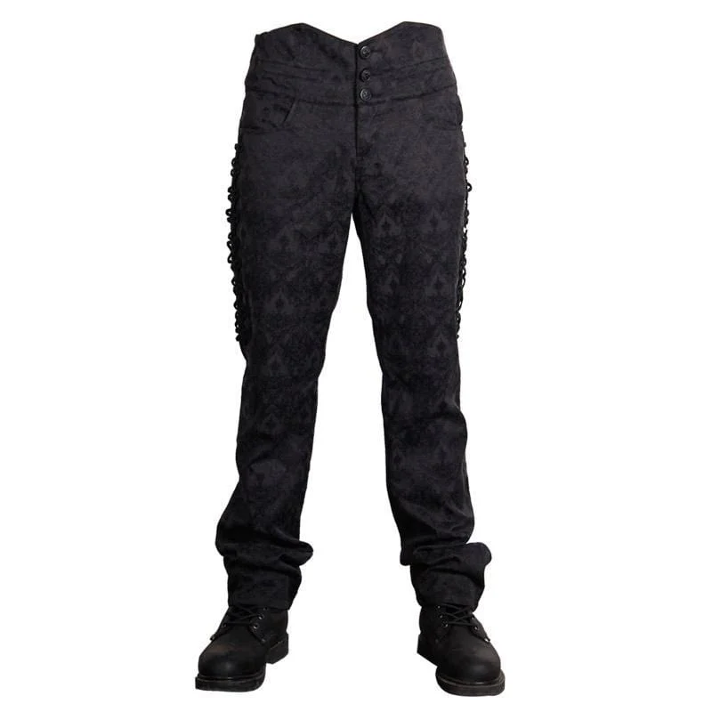 Men's Vintage Brocade Trousers - Image 4