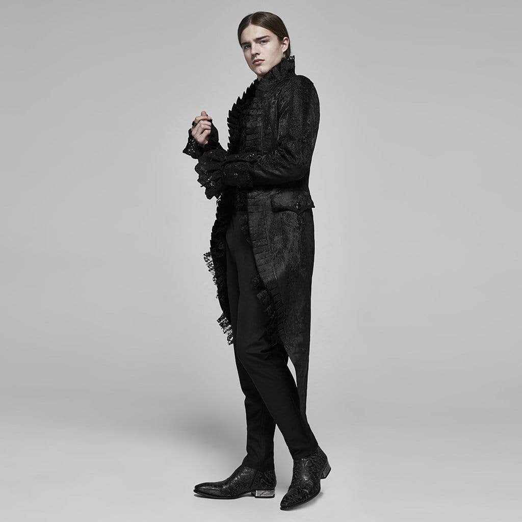 Men's Vintage Gorgeous Lace Tuxdo Coats - Image 5