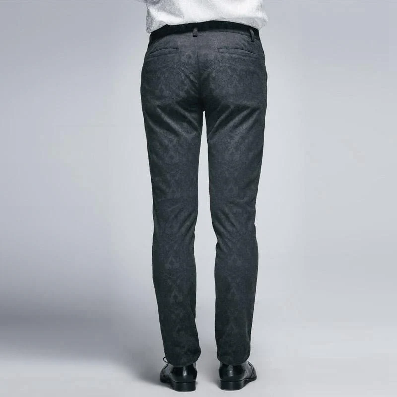 Men's Punk Classic Brocade Trousers - Image 3