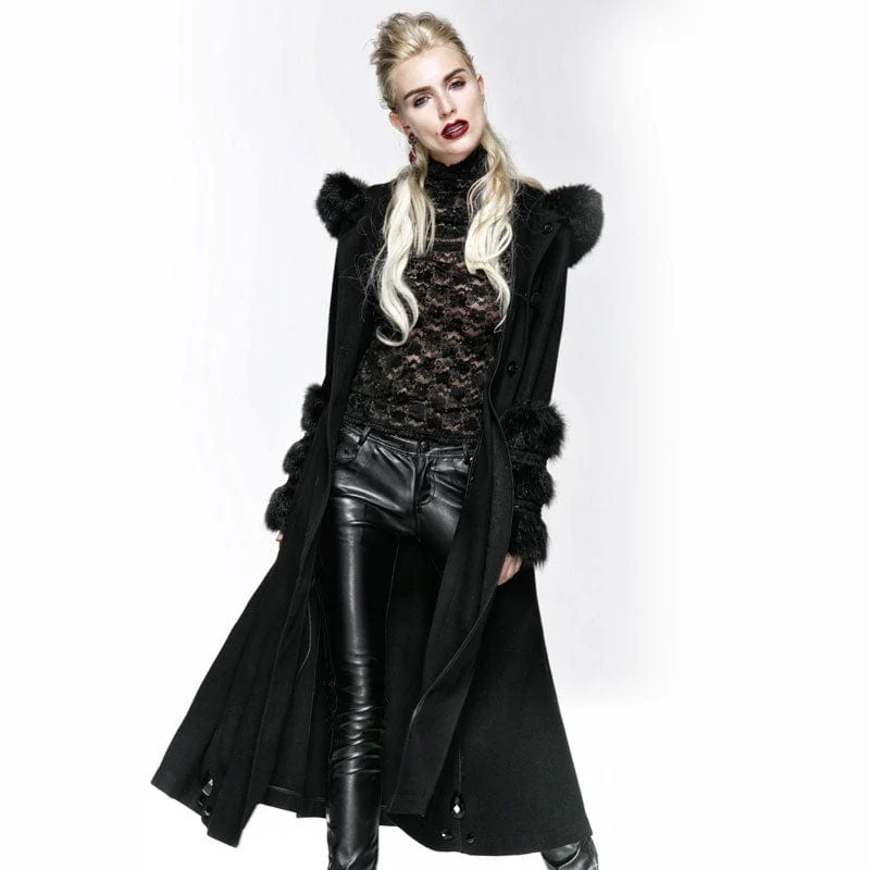 Women's Gothic Women's Hooded Overcoat - Image 7