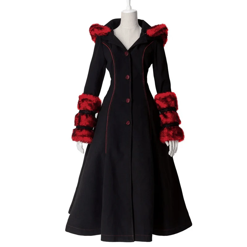 Women's Gothic Women's Hooded Overcoat - Image 9