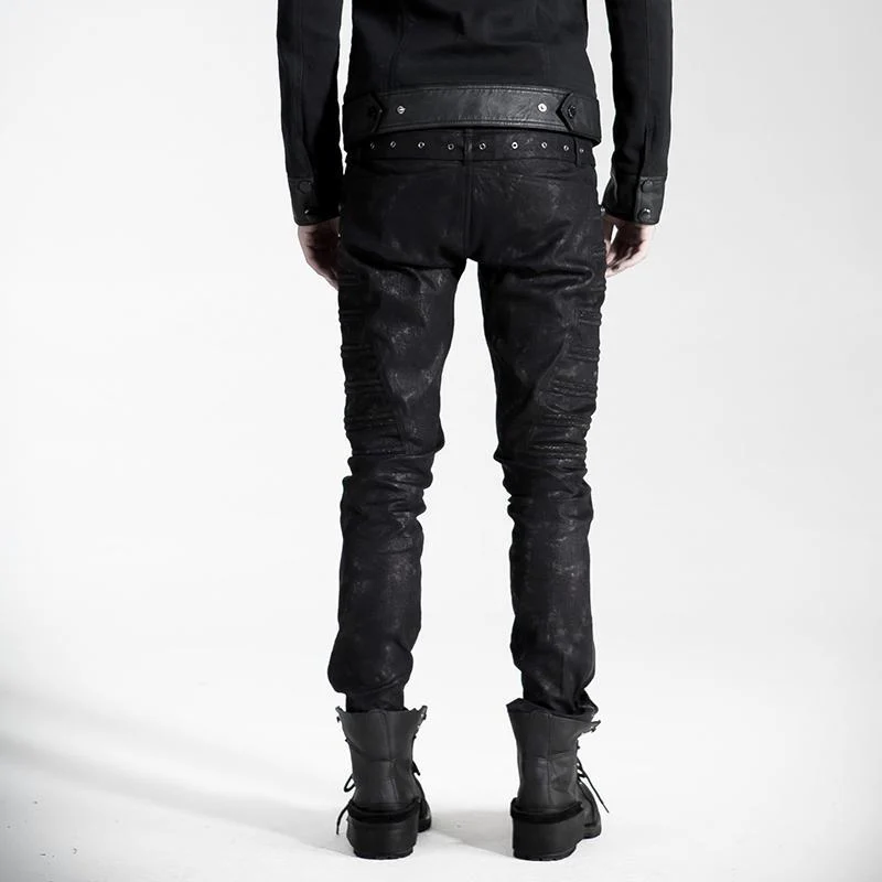 Men's Black Rivets Pants - Image 3