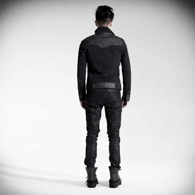 Men's Black Rivets Pants - Image 7