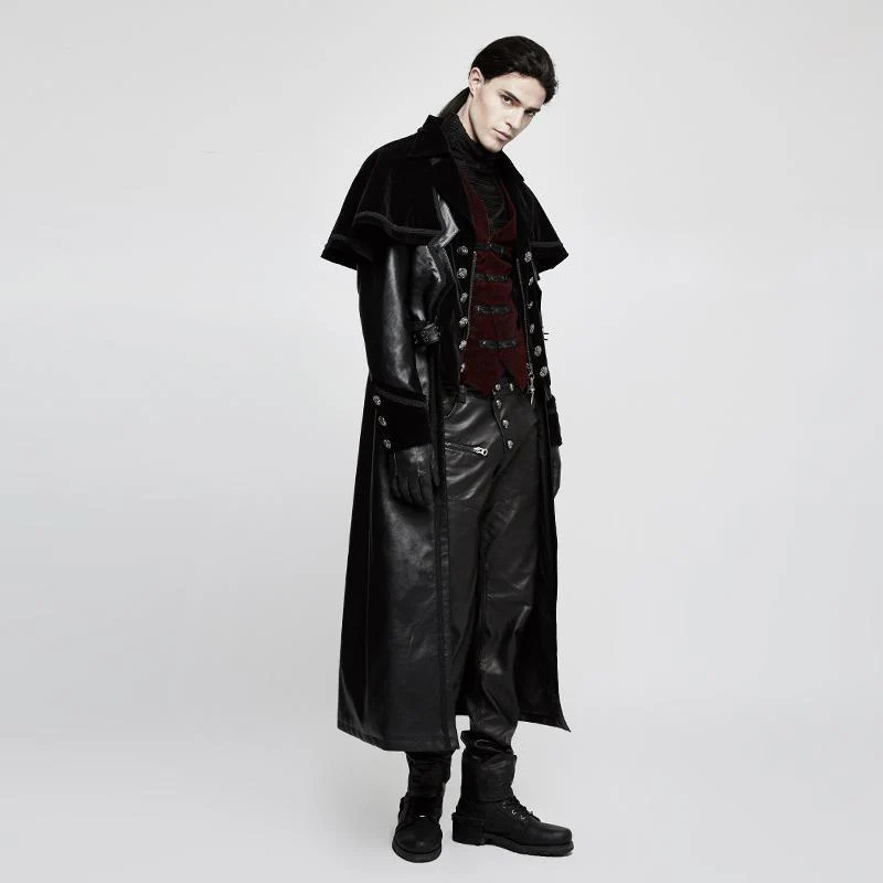 Men's Gothic Floral Jacquard Vest - Image 9