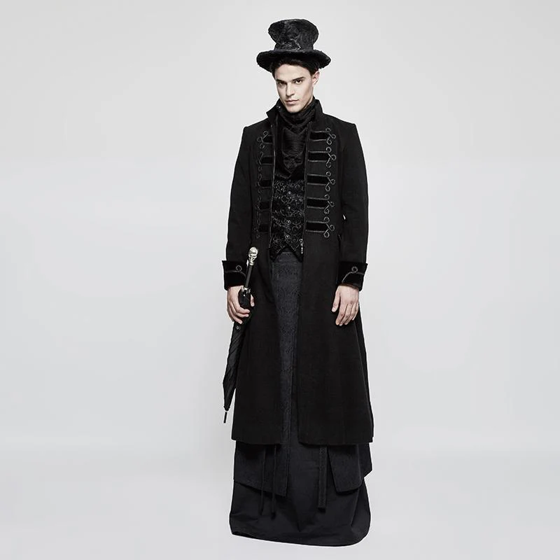 Men's Gothic Vintage Jacquard Waistcoat - Image 8