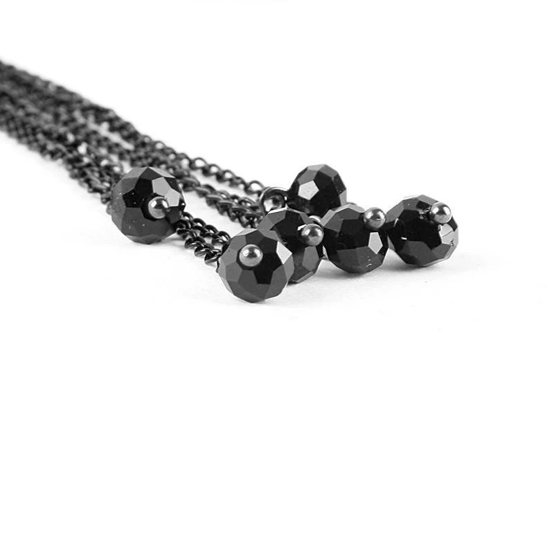 Women's Flower Embroidered Egyptian Fancy Crystal Necklace - Image 4