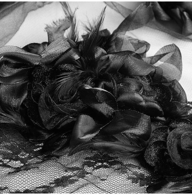 Women's Gothic Gorgeous Lace Floral Veil/Scarf - Image 7