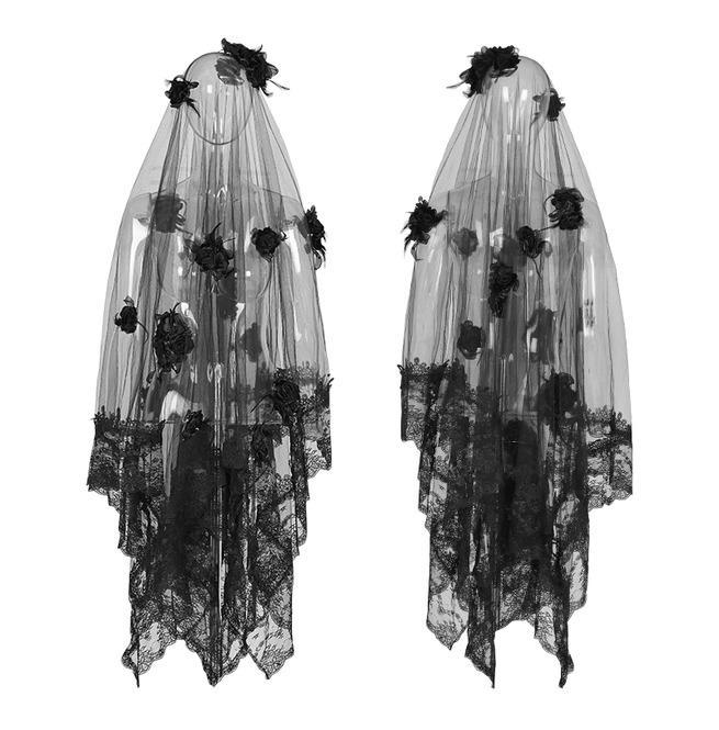 Women's Gothic Gorgeous Lace Floral Veil/Scarf - Image 9