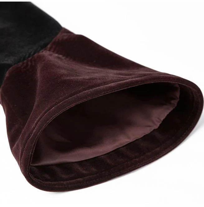 Women's Gothic Stand Collar Forked Tail Velvet Jackets - Image 7