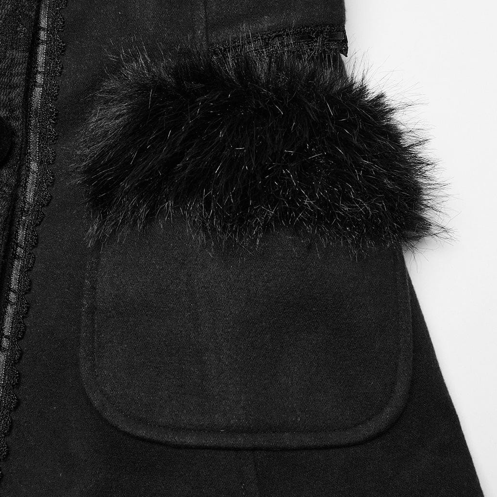 Women's Lolita Hooded Bowknot Overcoat - Image 10