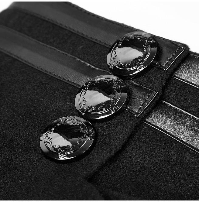 Women's Military Uniform Worsted Long Coat With Belt - Image 6
