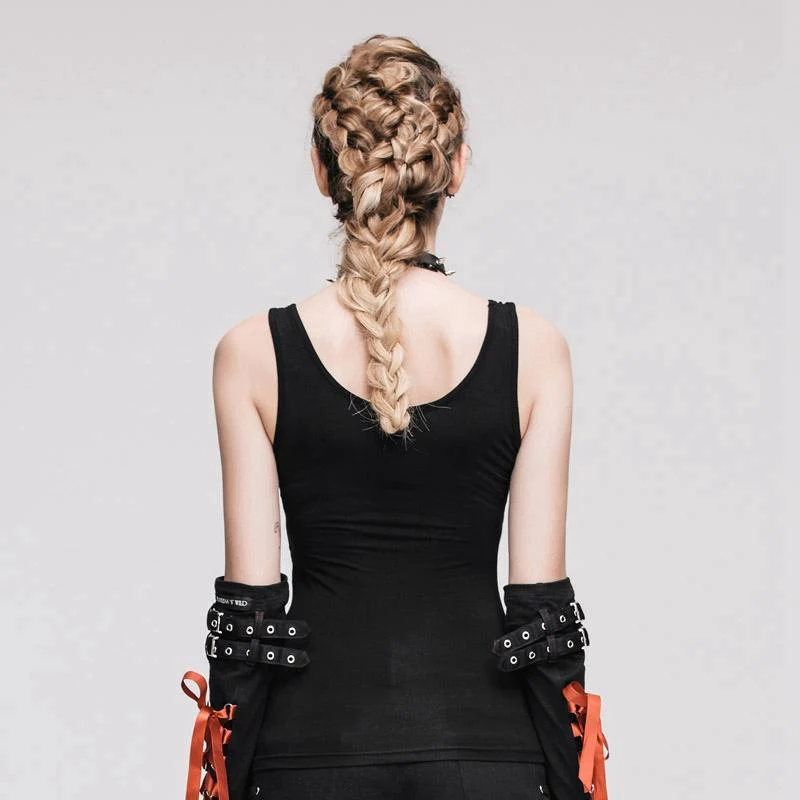 Women's Ripped Detail Punk Vest - Image 3