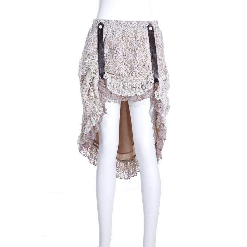 Women's Steampunk Peplum Skirt With Belt - Image 3