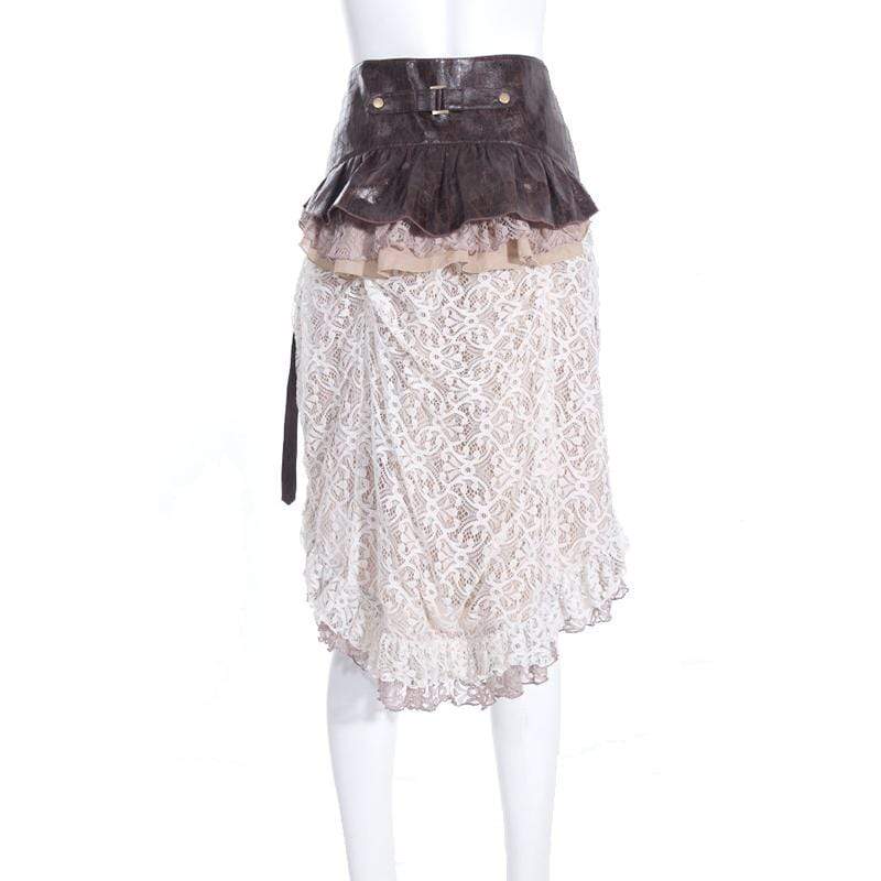 Women's Steampunk Peplum Skirt With Belt - Image 4
