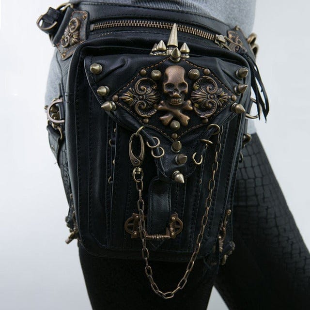 Steampunk Skull Rivets Bag