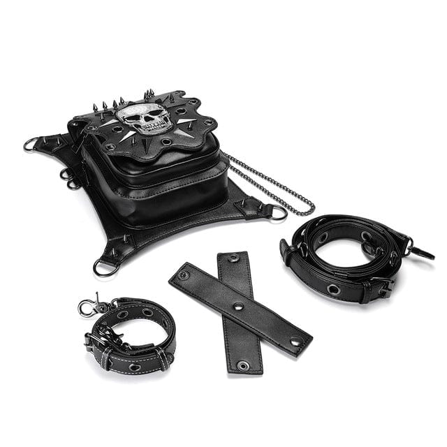 Steampunk Skull Rivets Travel Bag - Image 5