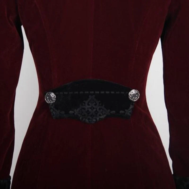 Women's Three Button Vintage Goth Coat - Image 10