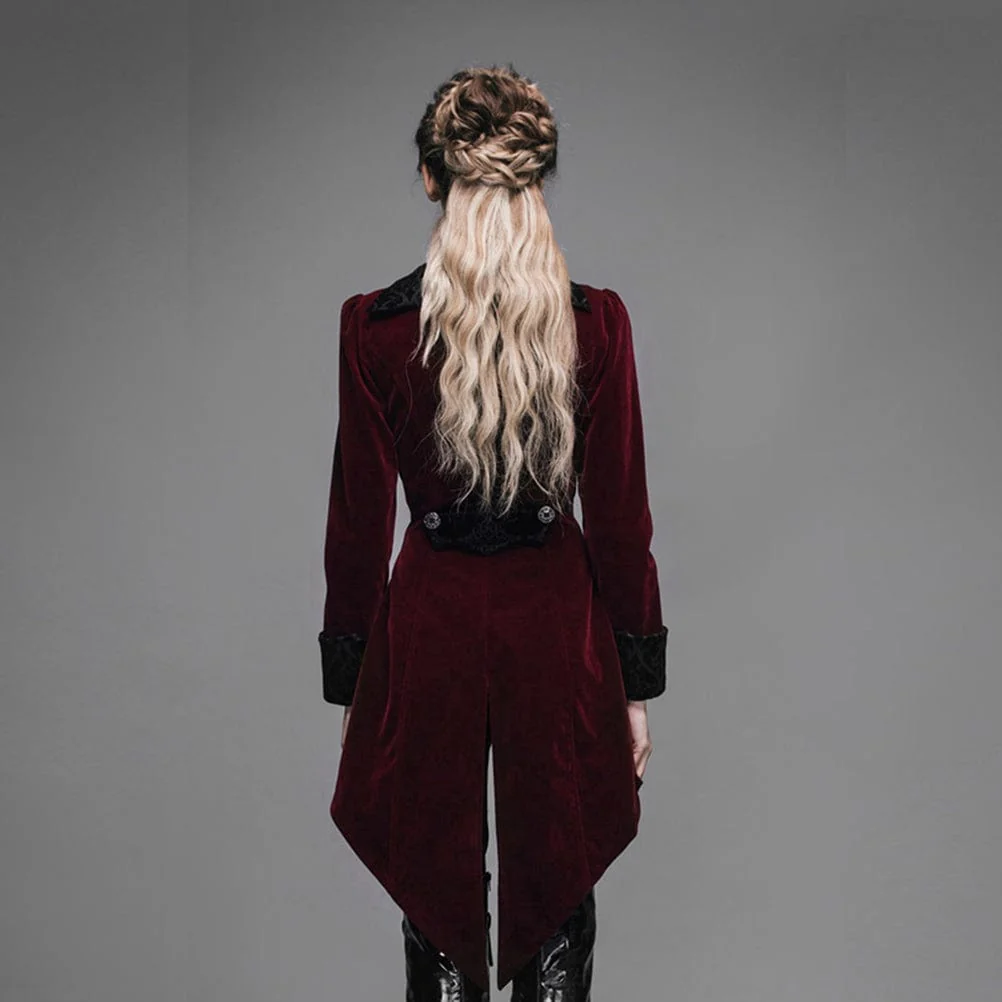 Women's Three Button Vintage Goth Coat - Image 6